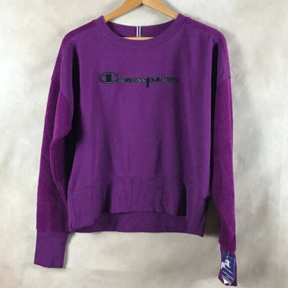 CHAMPION Sweatshirt, Purple SMALL NEW - Picture 4 of 7